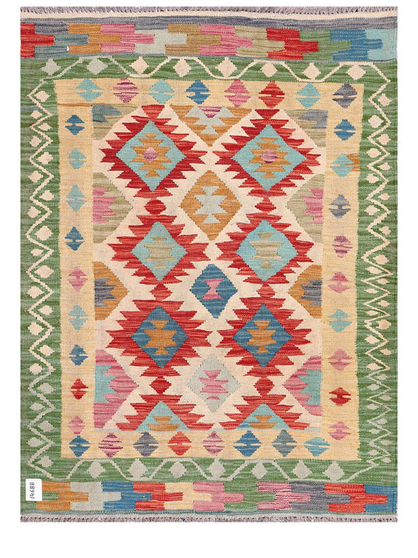 Maimana Afghanistan Kilim Rug - 144 x109 cm