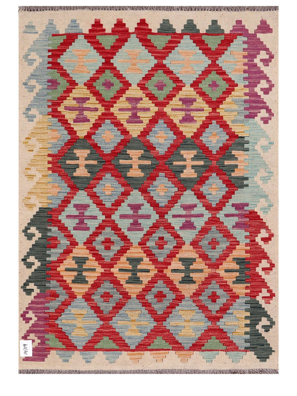 Maimana Afghanistan Kilim Rug - 142 x104 cm