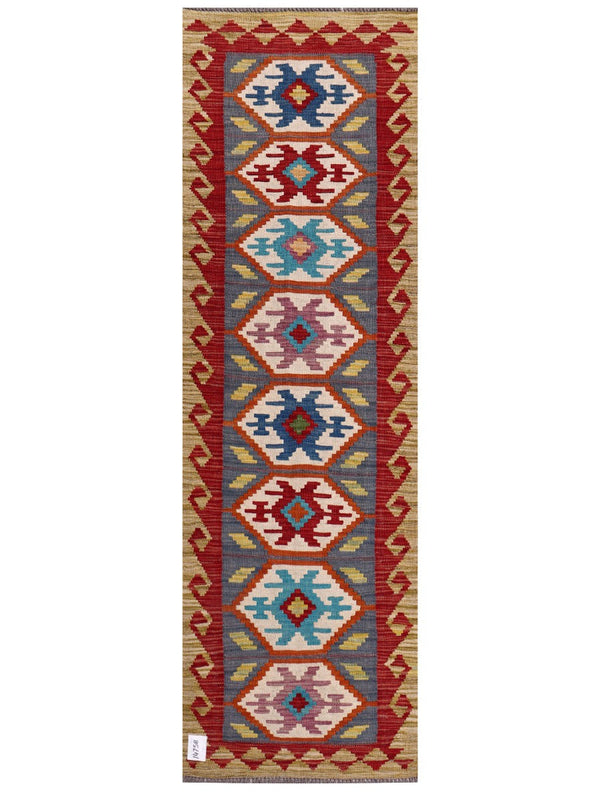 Maimana Afghanistan Kilim Rug - 196 x61 cm