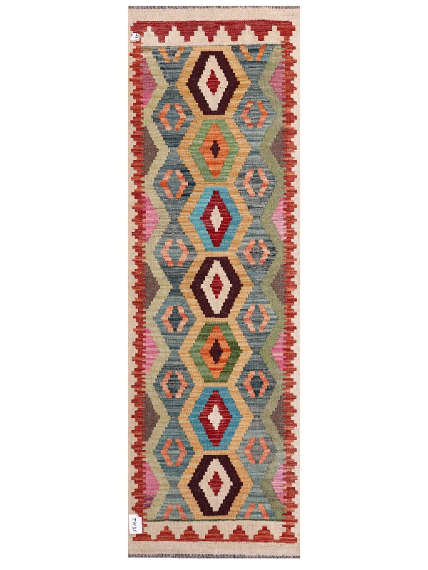 Maimana Afghanistan Kilim Rug - 200 x64 cm