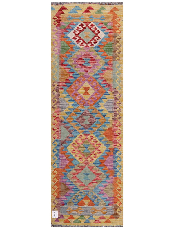 Maimana Afghanistan Kilim Rug - 198 x65 cm
