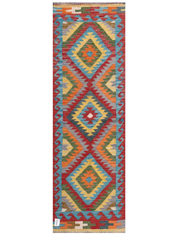 Maimana Afghanistan Kilim Rug - 201 x65 cm