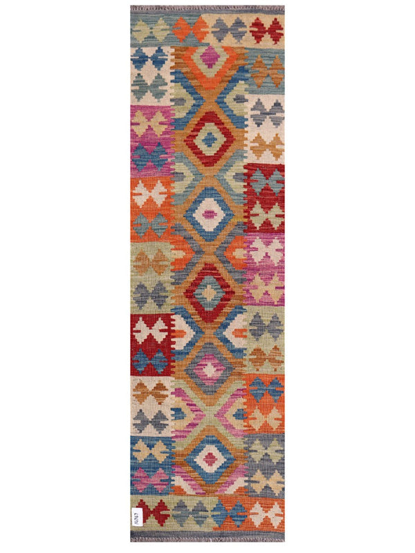 Maimana Afghanistan Kilim Rug - 210 x62 cm