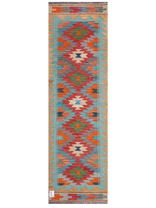 Maimana Afghanistan Kilim Rug - 203 x61 cm