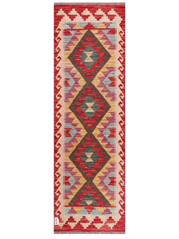 Maimana Afghanistan Kilim Rug - 199 x63 cm
