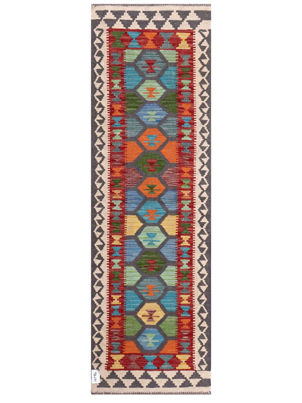 Maimana Afghanistan Kilim Rug - 203 x64 cm