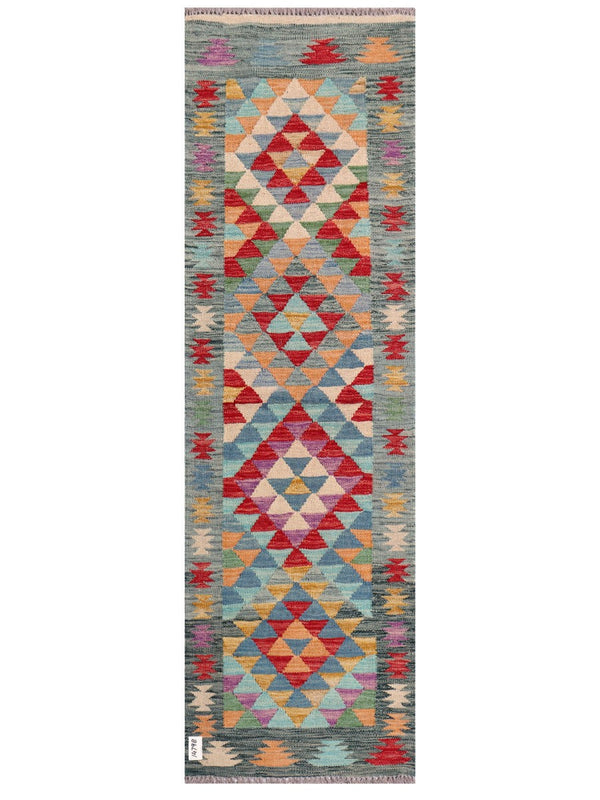 Maimana Afghanistan Kilim Rug - 200 x61 cm