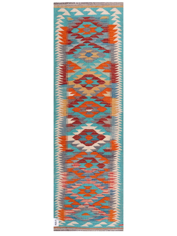 Maimana Afghanistan Kilim Rug - 197 x62 cm