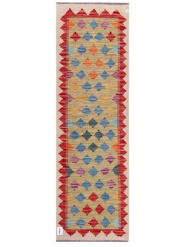 Maimana Afghanistan Kilim Rug - 198 x62 cm