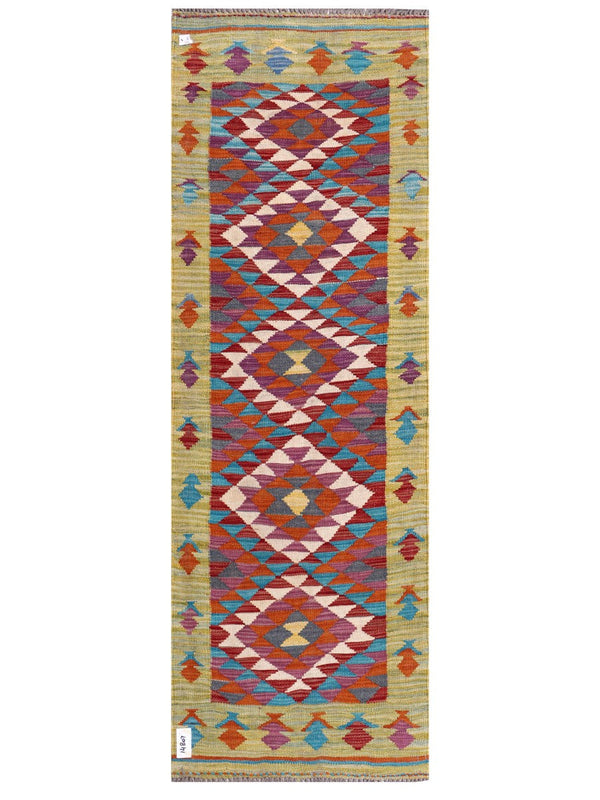 Maimana Afghanistan Kilim Rug - 190 x65 cm