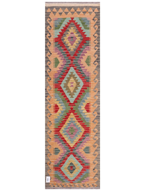 Maimana Afghanistan Kilim Rug - 217 x65 cm
