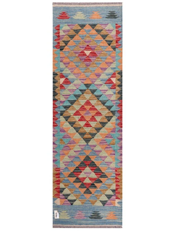 Maimana Afghanistan Kilim Rug - 196 x62 cm