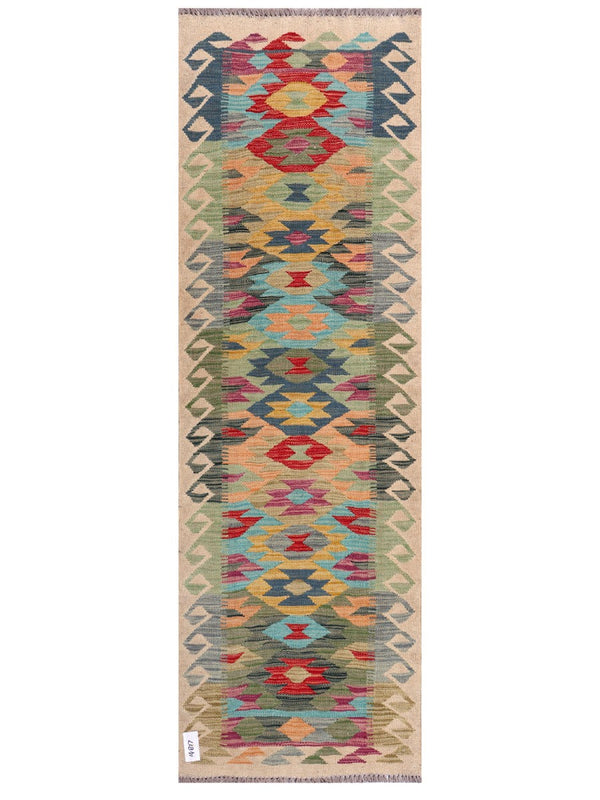 Maimana Afghanistan Kilim Rug - 192 x62 cm