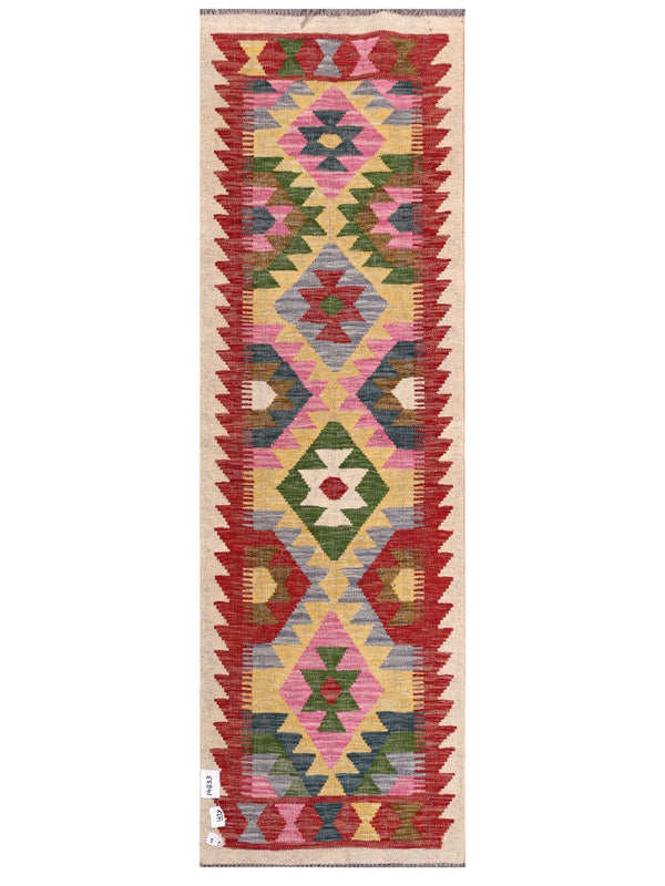 Maimana Afghanistan Kilim Rug - 195 x62 cm