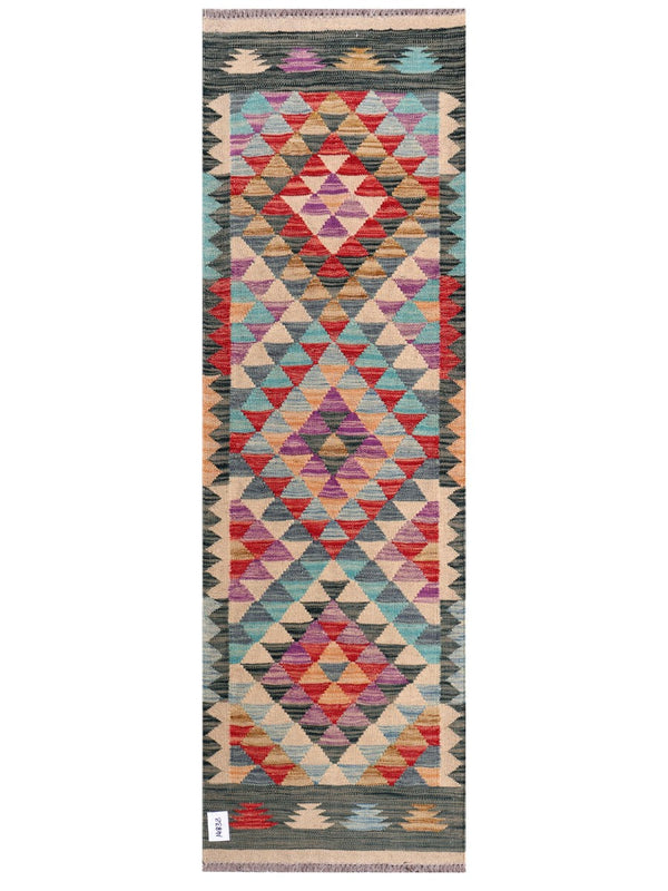 Maimana Afghanistan Kilim Rug - 198 x62 cm