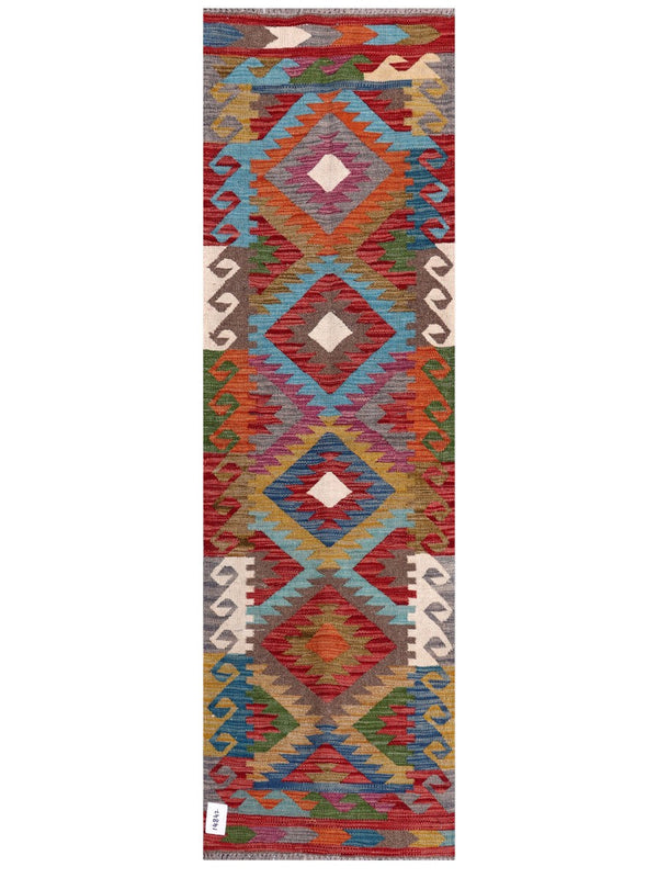 Maimana Afghanistan Kilim Rug - 194 x59 cm