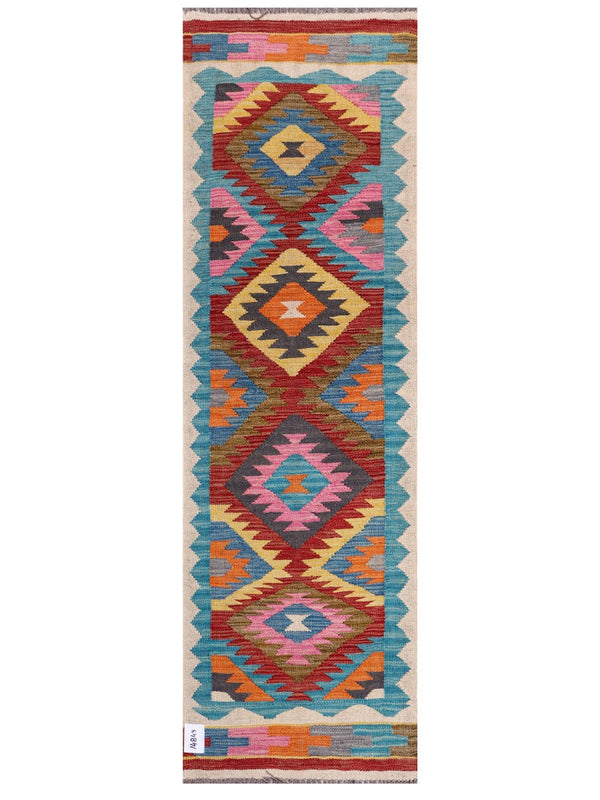 Maimana Afghanistan Kilim Rug - 200 x62 cm