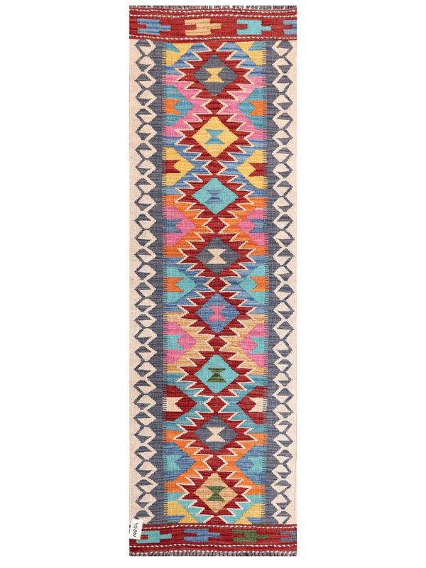 Maimana Afghanistan Kilim Rug - 193 x61 cm