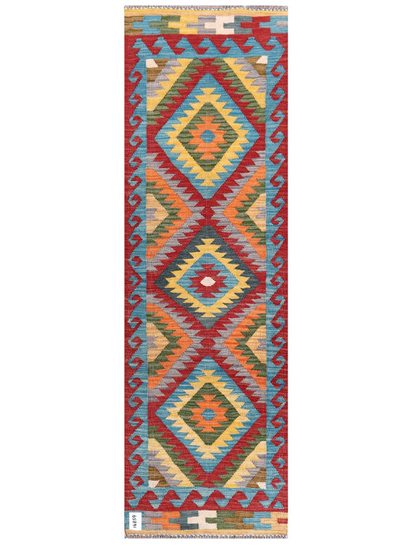 Maimana Afghanistan Kilim Rug - 199 x63 cm