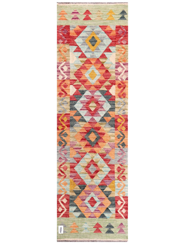 Maimana Afghanistan Kilim Rug - 200 x61 cm