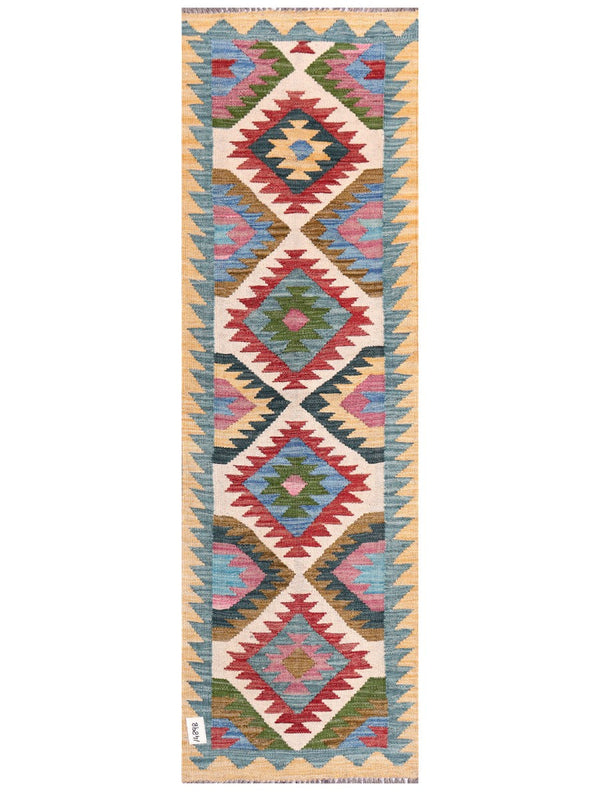 Maimana Afghanistan Kilim Rug - 198 x62 cm