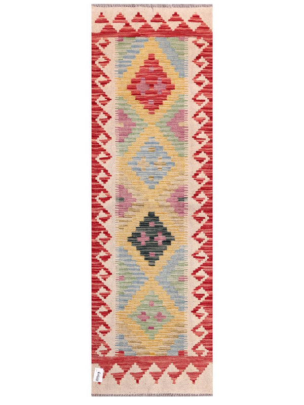 Maimana Afghanistan Kilim Rug - 199 x63 cm