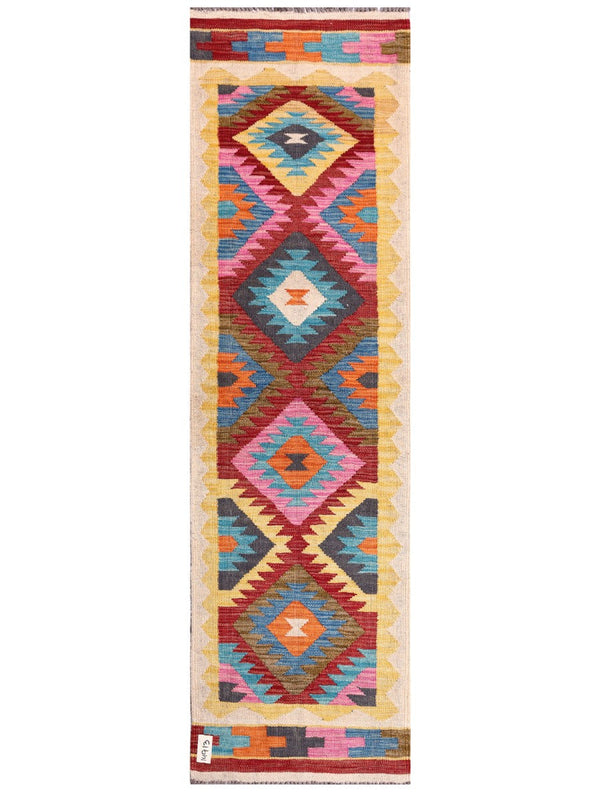 Maimana Afghanistan Kilim Rug - 197 x58 cm