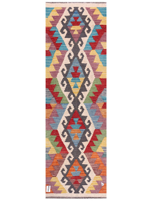 Maimana Afghanistan Kilim Rug - 198 x63 cm