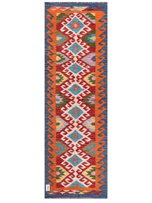 Maimana Afghanistan Kilim Rug - 201 x66 cm
