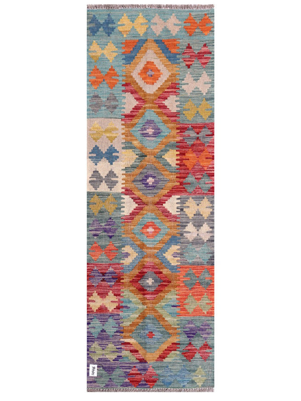Maimana Afghanistan Kilim Rug - 196 x66 cm