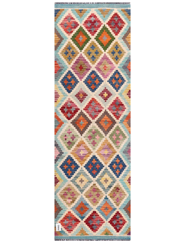 Maimana Afghanistan Kilim Rug - 202 x65 cm