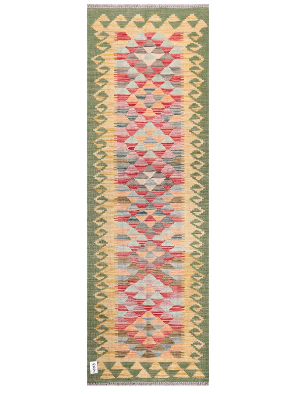 Maimana Afghanistan Kilim Rug - 202 x66 cm