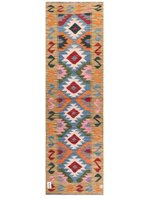 Maimana Afghanistan Kilim Rug - 197 x61 cm