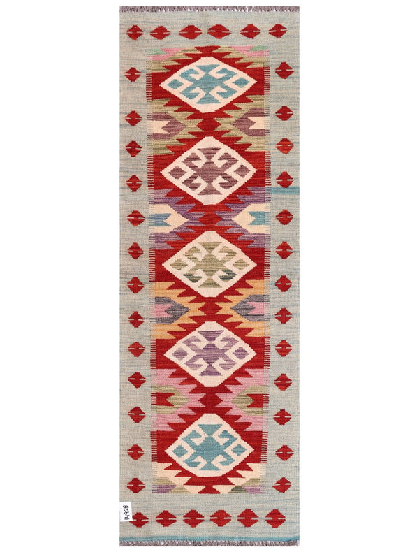 Maimana Afghanistan Kilim Rug - 181 x62 cm