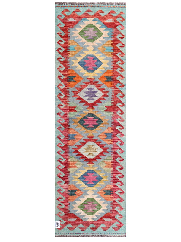 Maimana Afghanistan Kilim Rug - 201 x63 cm