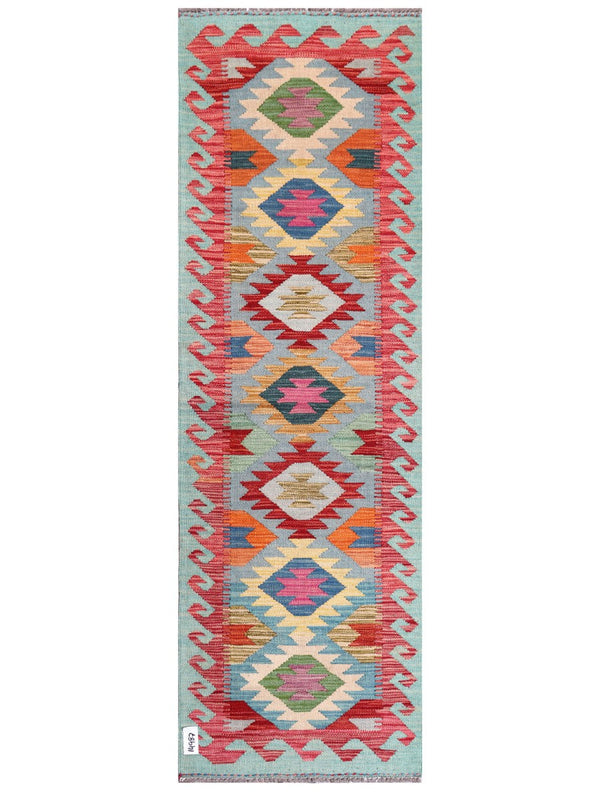 Maimana Afghanistan Kilim Rug - 195 x63 cm