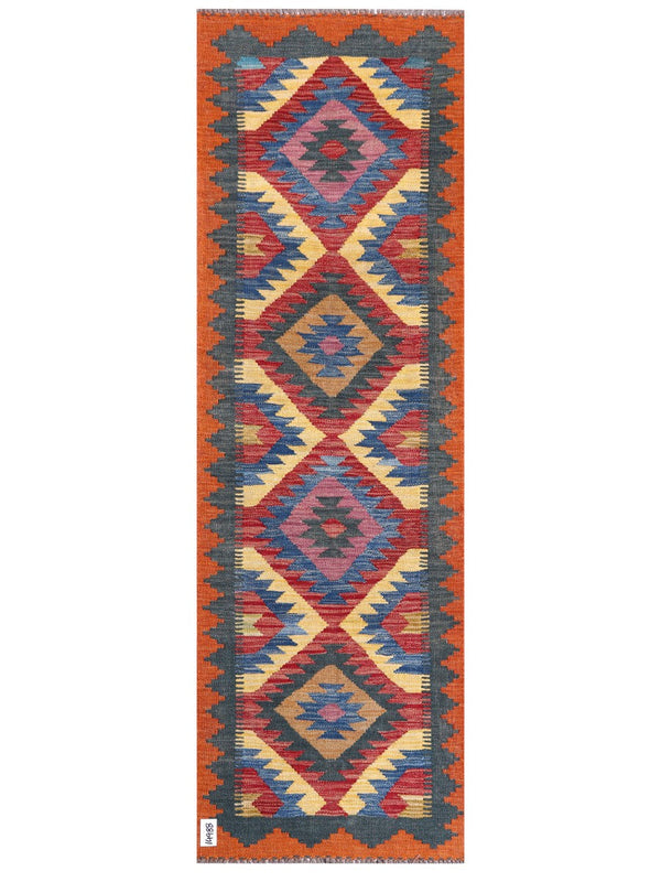 Maimana Afghanistan Kilim Rug - 202 x65 cm