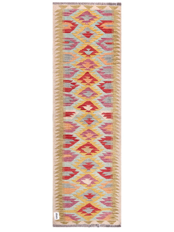 Maimana Afghanistan Kilim Rug - 198 x62 cm