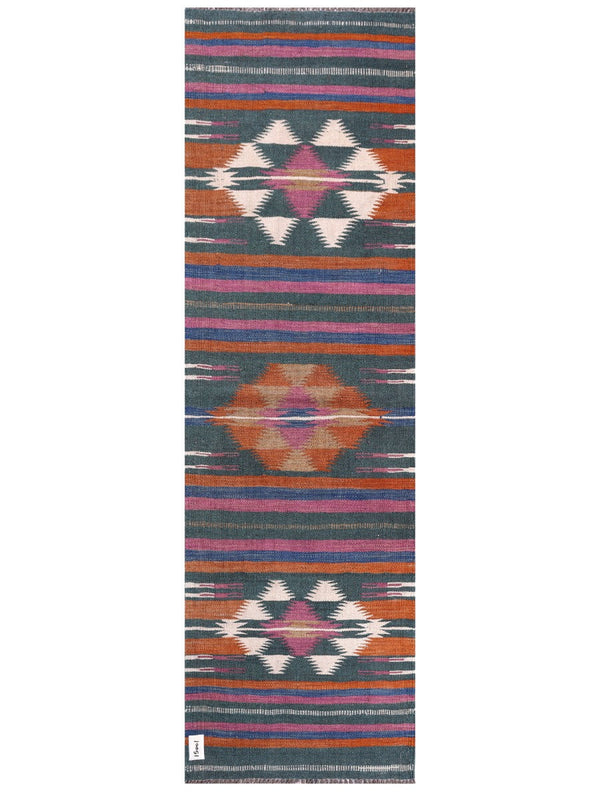 Maimana Afghanistan Kilim Rug - 199 x61 cm