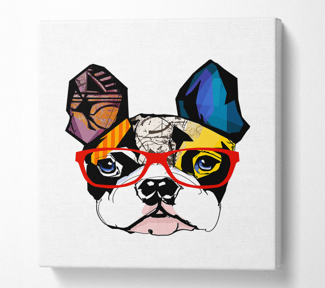  A Canvas Print of Popart French Bulldog Pooch Canvas Wall Art