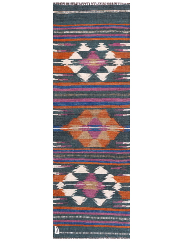 Maimana Afghanistan Kilim Rug - 197 x66 cm