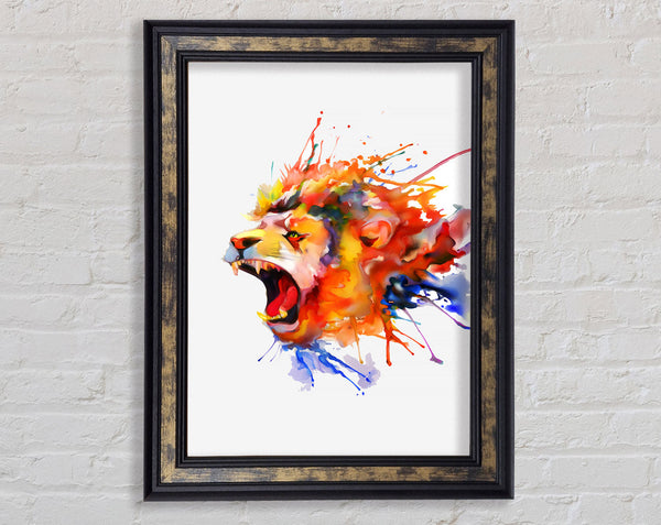 Roaring Lion Framed Print