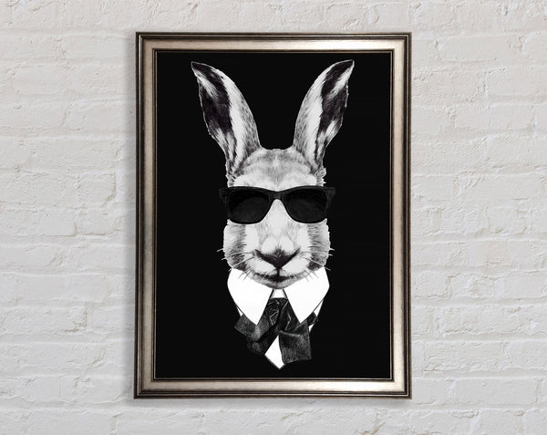 Mafia Rabbit Framed Print
