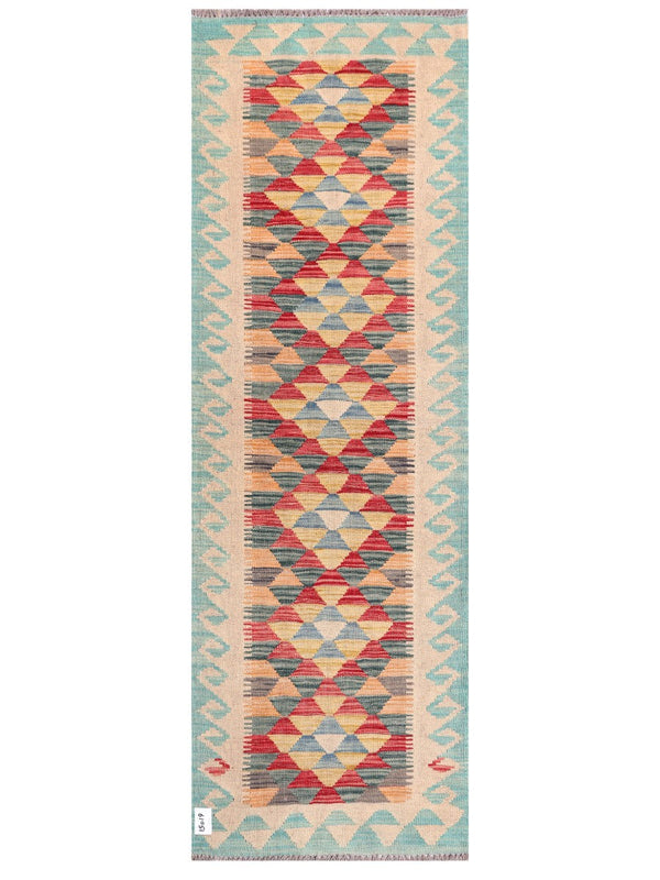 Maimana Afghanistan Kilim Rug - 201 x67 cm