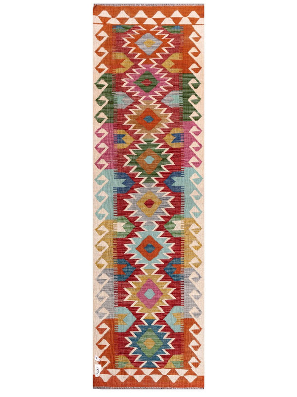 Maimana Afghanistan Kilim Rug - 205 x61 cm