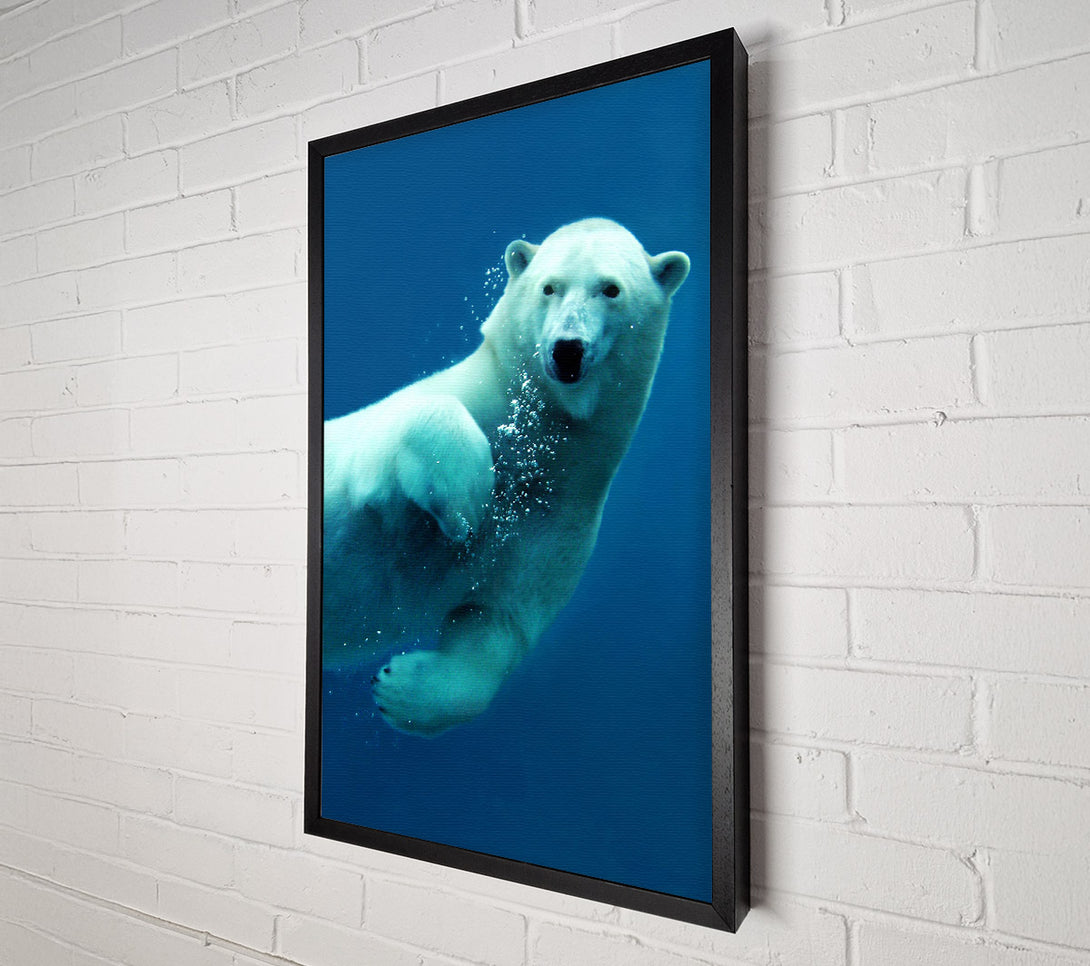  A Canvas Print of Polar Bear Bubbles Canvas Wall Art
