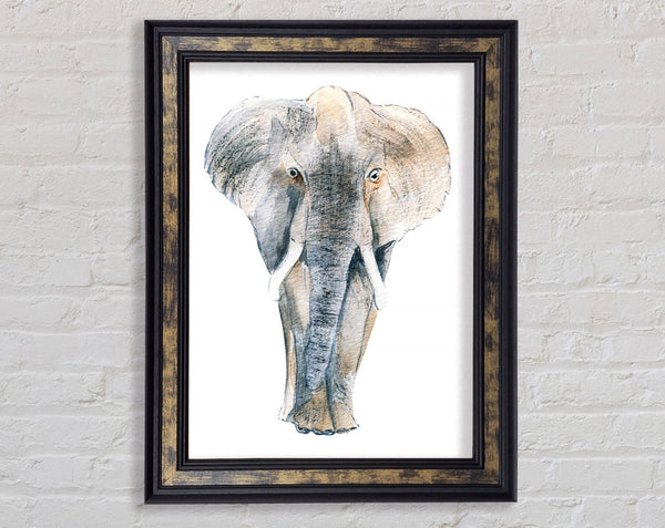 Elephant Drawing Framed Print