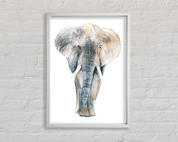 Elephant Drawing Framed Print