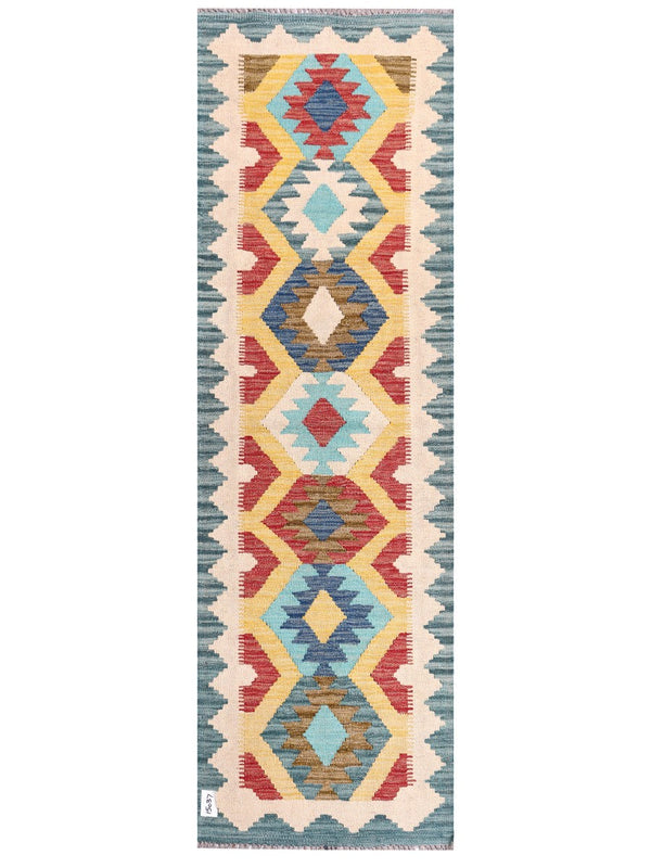 Maimana Afghanistan Kilim Rug - 195 x61 cm