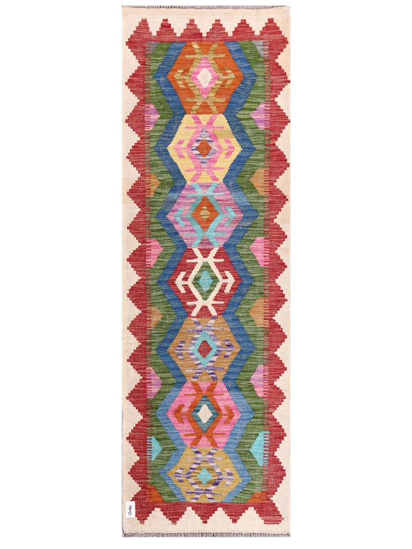 Maimana Afghanistan Kilim Rug - 199 x65 cm